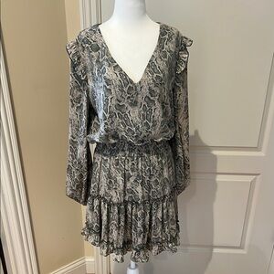 Elegant Snake Print Dress